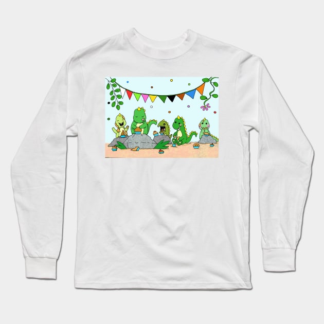 Dino and his friends Long Sleeve T-Shirt by Fradema